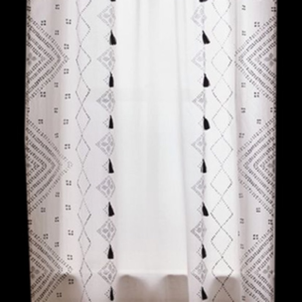 urban outfitters x84" Ambrose Window Panel | Black and White, 52"x84"